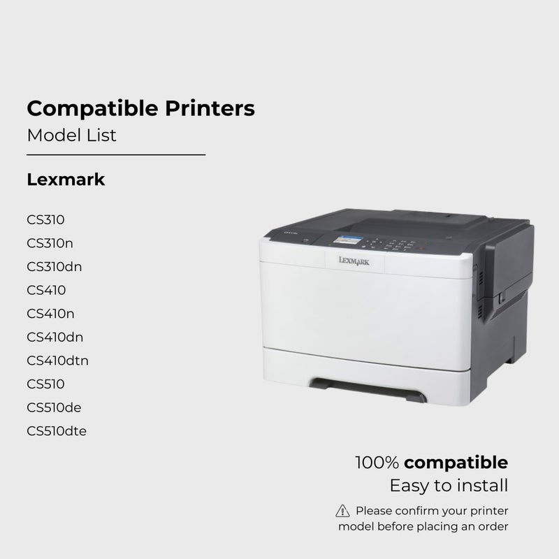 Do it Wiser CS310 CS410 701H Toner Cartridge Replacement for Lexmark 70C1HK0 70C1HC0 70C1HM0 70C1HY0 for Lexmark CS310 CS310dn CS310n CS410n CS410dn CS510 CS510de Printer, 4 Pack - Image 2